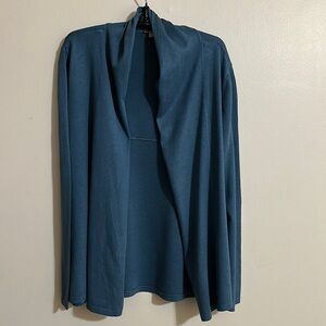 J. Jill Teal Blue Cardigan Sweater